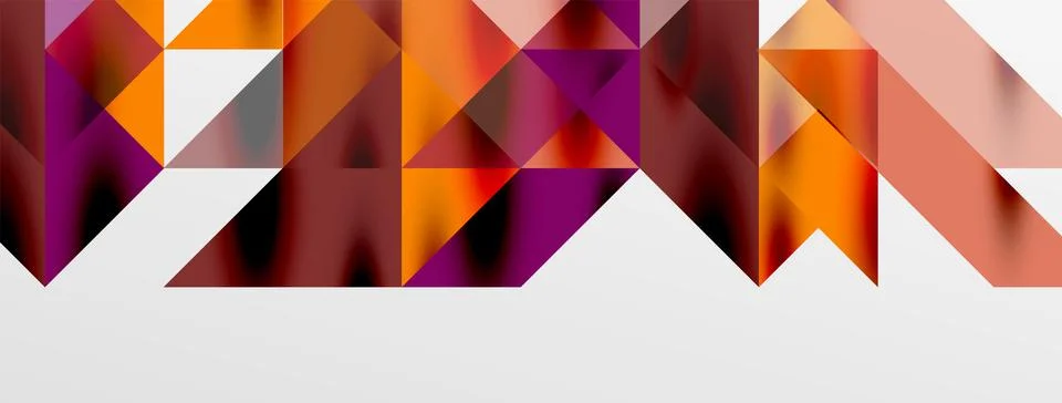 Tech minimal overlapping triangle shapes elements geometric graphic pattern Stock Illustration