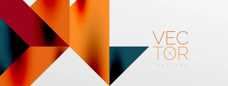 Tech minimal overlapping triangle shapes elements geometric graphic pattern Illustrazione stock