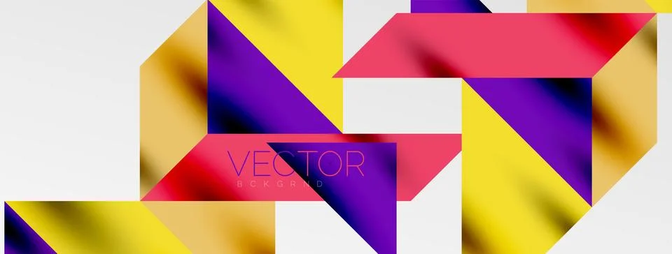 Tech minimal overlapping triangle shapes elements geometric graphic pattern Stock Illustration