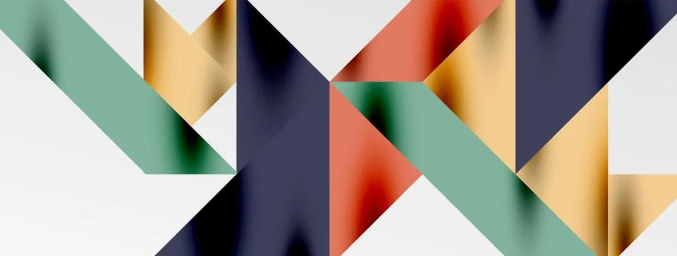 Tech minimal overlapping triangle shapes elements geometric graphic pattern Illustrazione stock