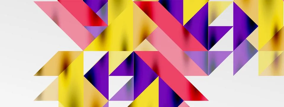 Tech minimal overlapping triangle shapes elements geometric graphic pattern Stock Illustration