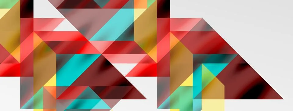 Tech minimal overlapping triangle shapes elements geometric graphic pattern Illustrazione stock