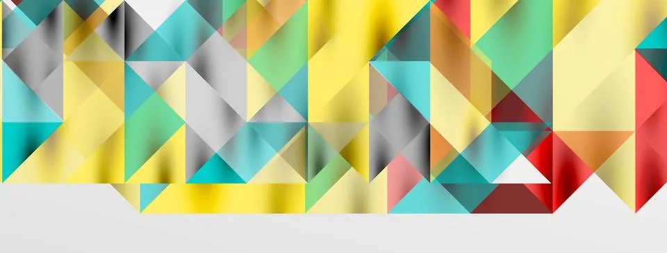 Tech minimal overlapping triangle shapes elements geometric graphic pattern Stockillustratie
