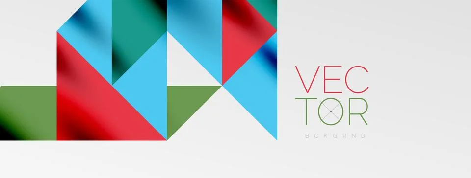 Tech minimal overlapping triangle shapes elements geometric graphic pattern Illustrazione stock