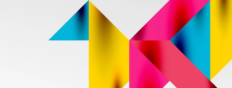 Tech minimal overlapping triangle shapes elements geometric graphic pattern イラスト素材