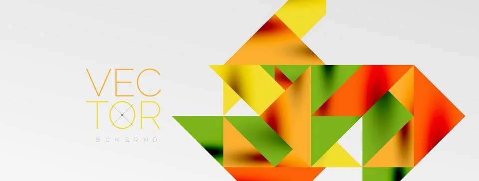 Tech minimal overlapping triangle shapes elements geometric graphic pattern Stock Illustration