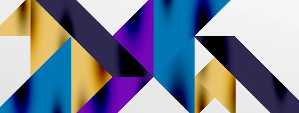 Tech minimal overlapping triangle shapes elements geometric graphic pattern Illustrazione stock