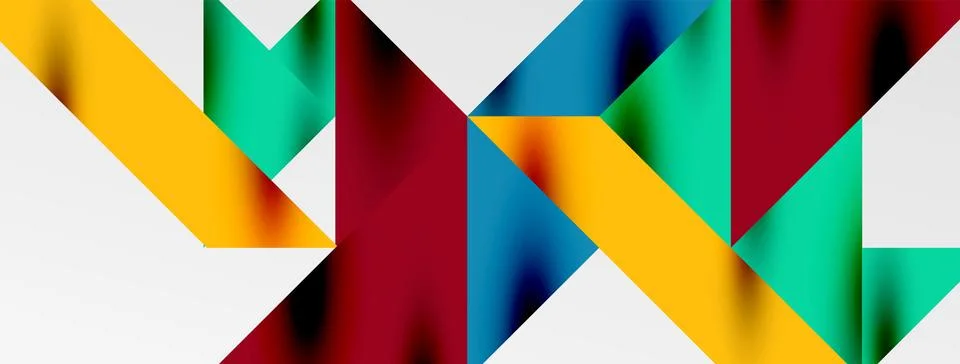 Tech minimal overlapping triangle shapes elements geometric graphic pattern Illustrazione stock