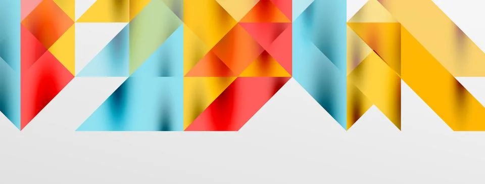 Tech minimal overlapping triangle shapes elements geometric graphic pattern Illustrazione stock