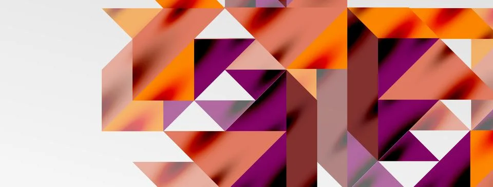 Tech minimal overlapping triangle shapes elements geometric graphic pattern Stock Illustration
