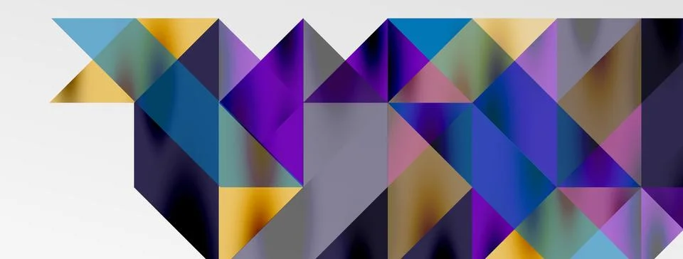 Tech minimal overlapping triangle shapes elements geometric graphic pattern Illustrazione stock