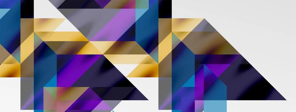Tech minimal overlapping triangle shapes elements geometric graphic pattern Illustrazione stock