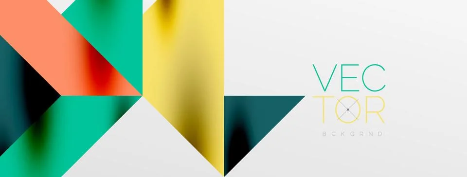 Tech minimal overlapping triangle shapes elements geometric graphic pattern Stock Illustration