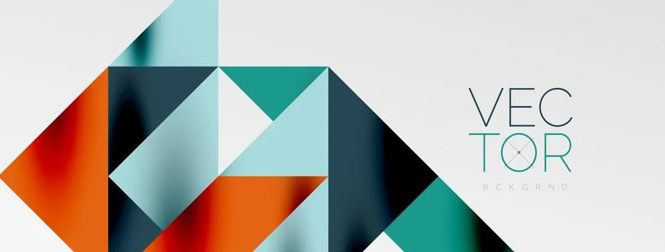 Tech minimal overlapping triangle shapes elements geometric graphic pattern Stock Illustration