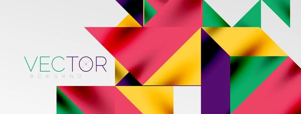 Tech minimal overlapping triangle shapes elements geometric graphic pattern Stockillustratie