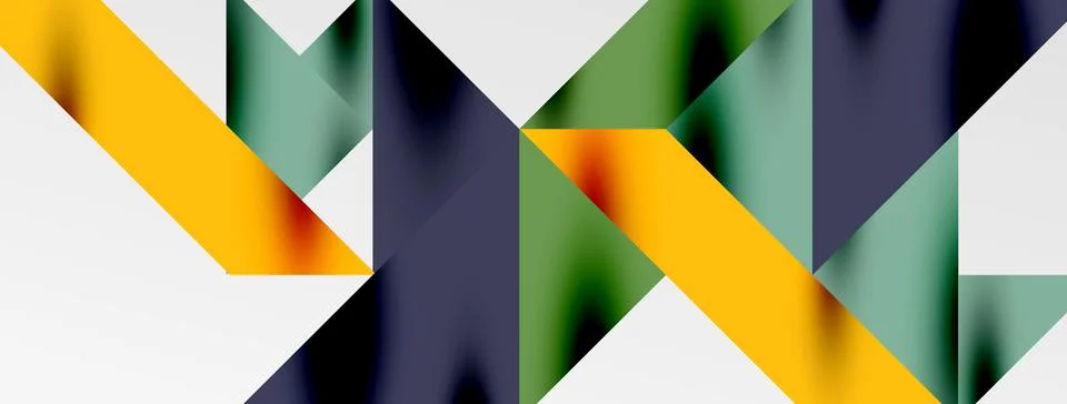 Tech minimal overlapping triangle shapes elements geometric graphic pattern Illustrazione stock