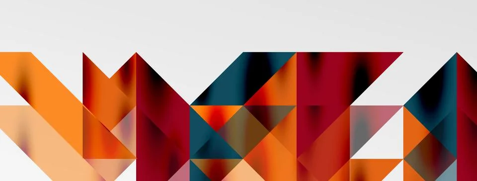 Tech minimal overlapping triangle shapes elements geometric graphic pattern Stock Illustration