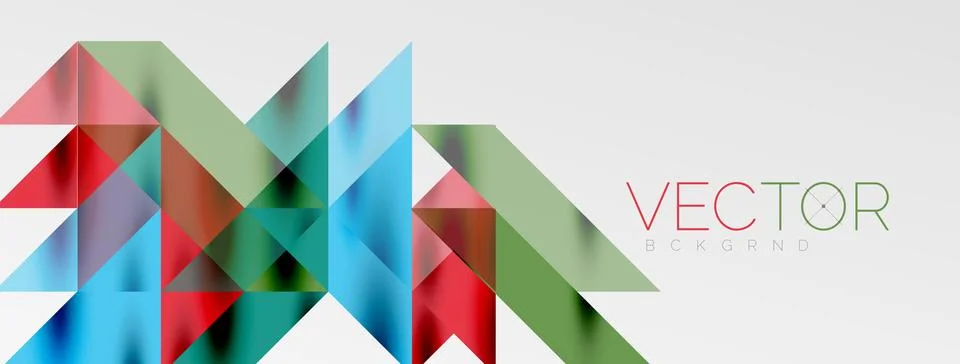 Tech minimal overlapping triangle shapes elements geometric graphic pattern Illustrazione stock