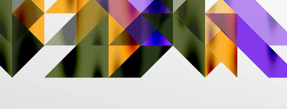 Tech minimal overlapping triangle shapes elements geometric graphic pattern Stock Illustration