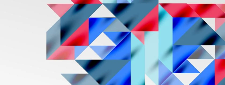 Tech minimal overlapping triangle shapes elements geometric graphic pattern Stock Illustration