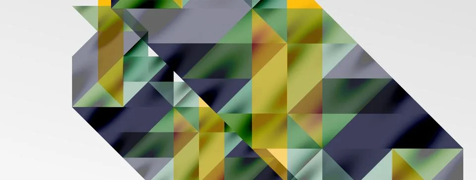 Tech minimal overlapping triangle shapes elements geometric graphic pattern Stock Illustration