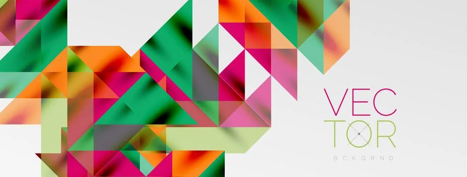 Tech minimal overlapping triangle shapes elements geometric graphic pattern Stock Illustration