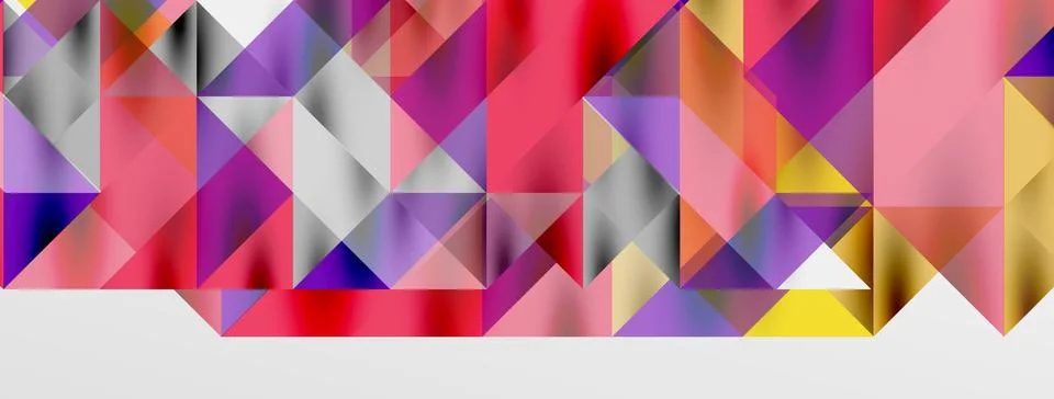 Tech minimal overlapping triangle shapes elements geometric graphic pattern Stock Illustration