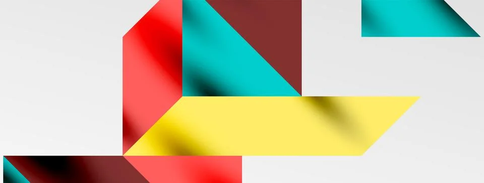 Tech minimal overlapping triangle shapes elements geometric graphic pattern Illustrazione stock
