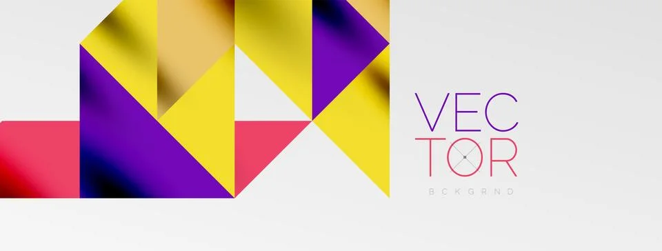 Tech minimal overlapping triangle shapes elements geometric graphic pattern Illustrazione stock