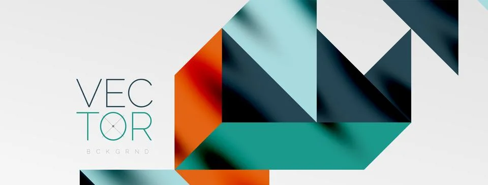 Tech minimal overlapping triangle shapes elements geometric graphic pattern Illustrazione stock