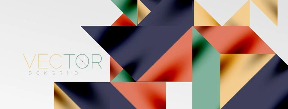 Tech minimal overlapping triangle shapes elements geometric graphic pattern Illustrazione stock