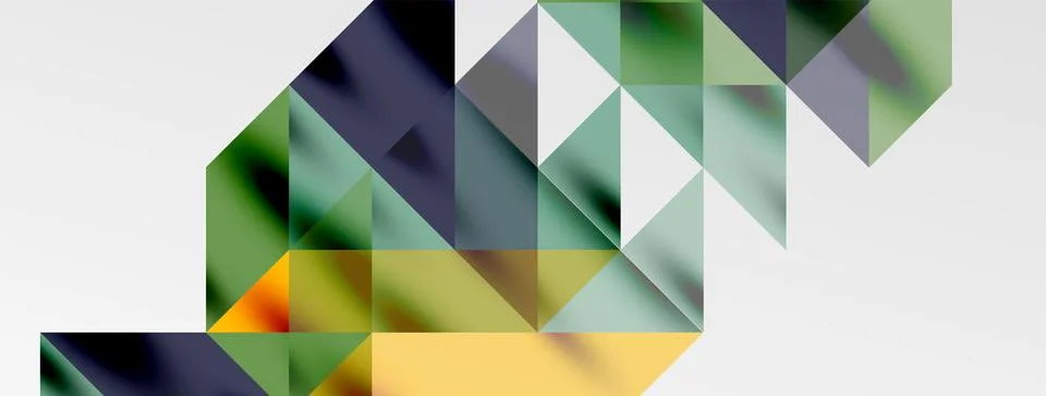 Tech minimal overlapping triangle shapes elements geometric graphic pattern 库存插图