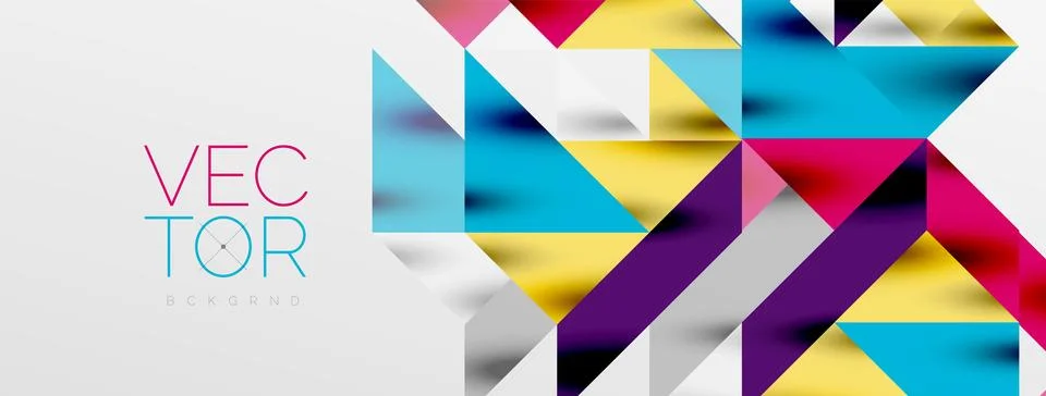 Tech minimal overlapping triangle shapes elements geometric graphic pattern 스톡 일러스트