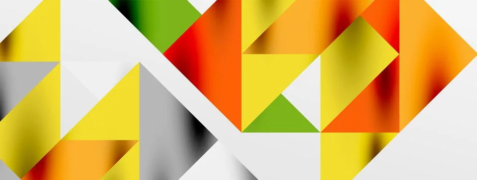 Tech minimal overlapping triangle shapes elements geometric graphic pattern Illustrazione stock