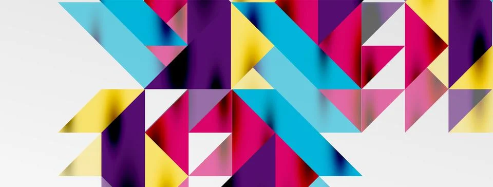 Tech minimal overlapping triangle shapes elements geometric graphic pattern Illustrazione stock