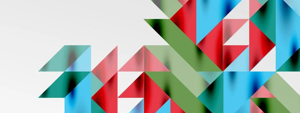 Tech minimal overlapping triangle shapes elements geometric graphic pattern Illustrazione stock