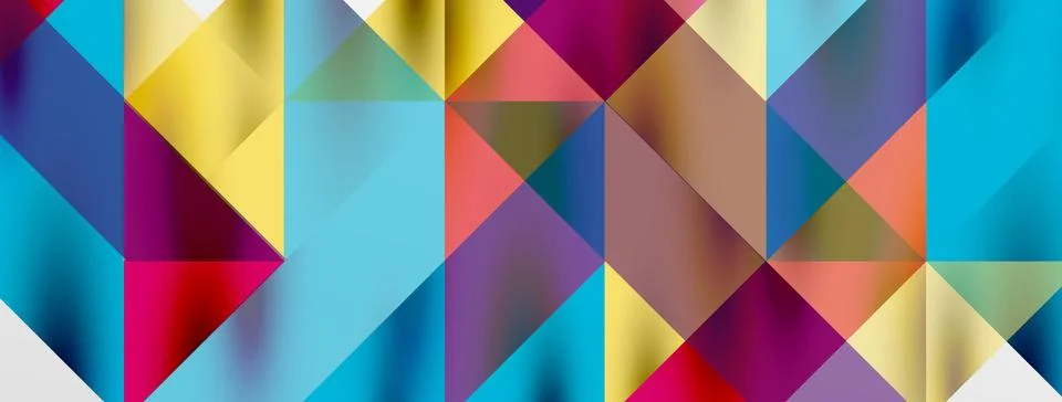 Tech minimal overlapping triangle shapes elements geometric graphic pattern Illustrazione stock