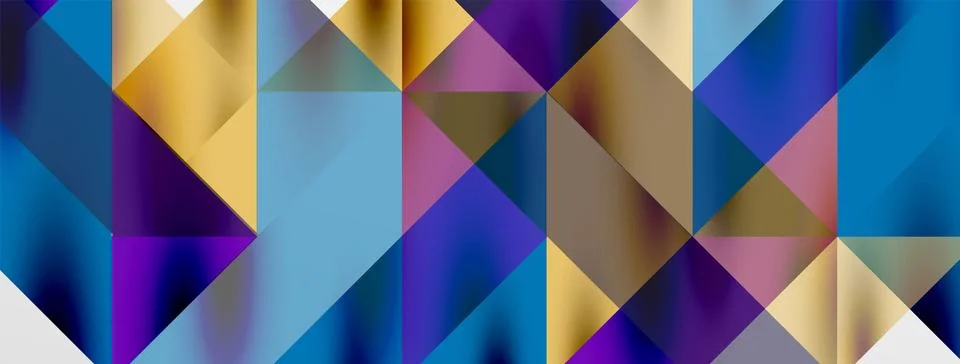 Tech minimal overlapping triangle shapes elements geometric graphic pattern Stock Illustration