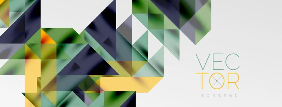 Tech minimal overlapping triangle shapes elements geometric graphic pattern Illustrazione stock