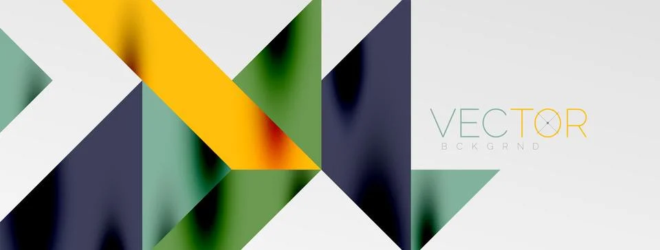 Tech minimal overlapping triangle shapes elements geometric graphic pattern 스톡 일러스트