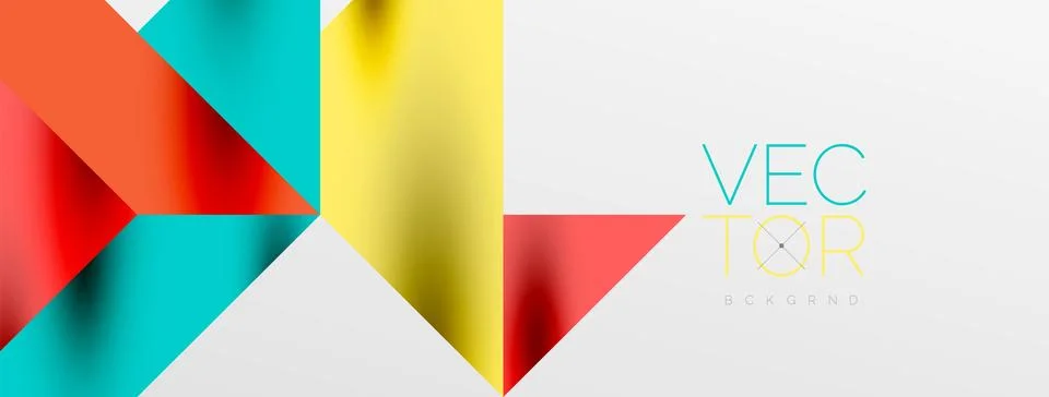 Tech minimal overlapping triangle shapes elements geometric graphic pattern 스톡 일러스트