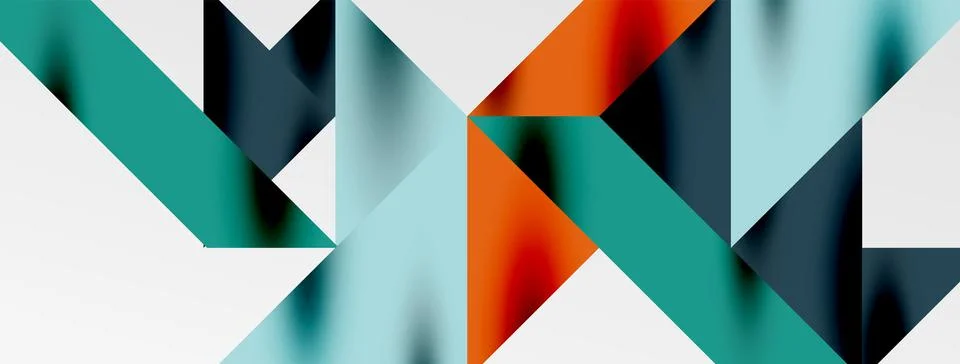 Tech minimal overlapping triangle shapes elements geometric graphic pattern 库存插图