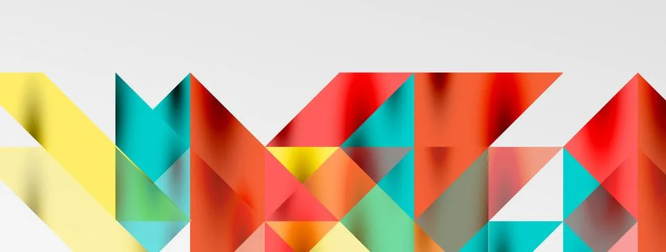 Tech minimal overlapping triangle shapes elements geometric graphic pattern Stock Illustration