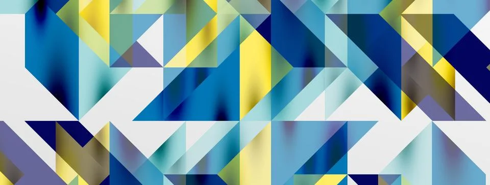 Tech minimal overlapping triangle shapes elements geometric graphic pattern Illustrazione stock