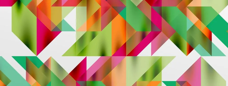 Tech minimal overlapping triangle shapes elements geometric graphic pattern Illustrazione stock