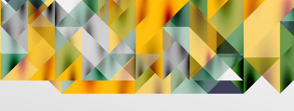 Tech minimal overlapping triangle shapes elements geometric graphic pattern Illustrazione stock