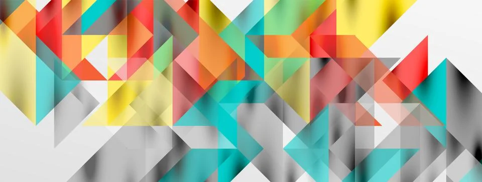 Tech minimal overlapping triangle shapes elements geometric graphic pattern 스톡 일러스트