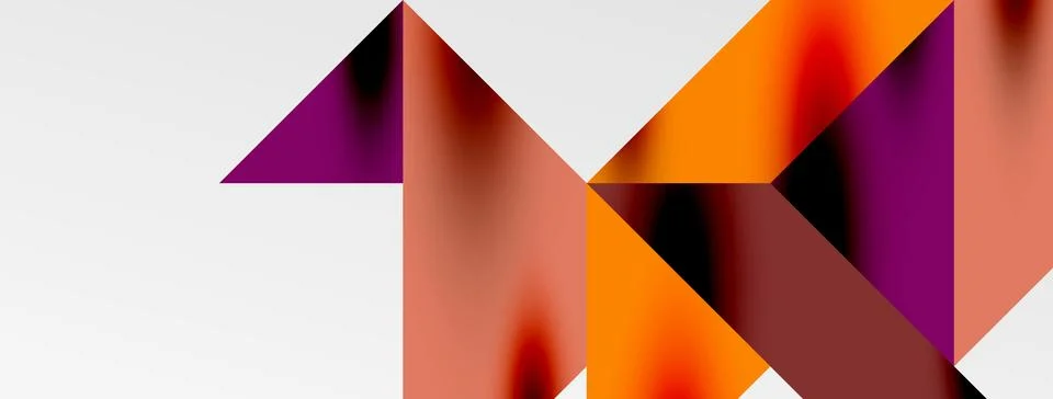 Tech minimal overlapping triangle shapes elements geometric graphic pattern Illustrazione stock