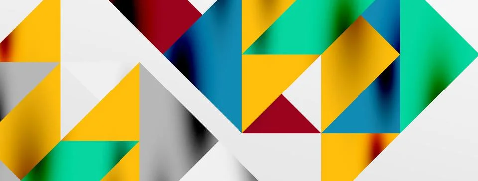 Tech minimal overlapping triangle shapes elements geometric graphic pattern Stockillustratie