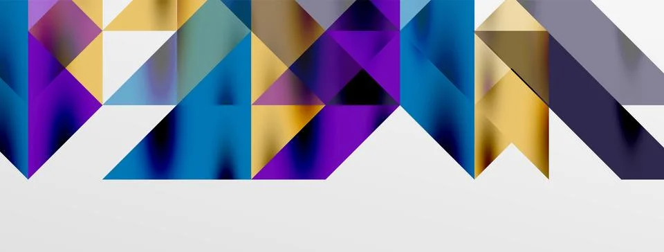 Tech minimal overlapping triangle shapes elements geometric graphic pattern Stockillustratie